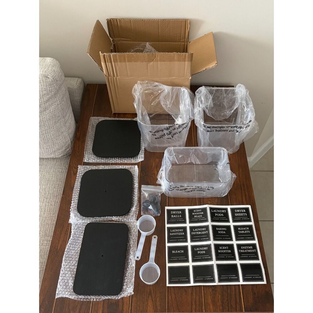 Laundry Room - Storage Containers - Detergent - Pods - Sheets - Brand New!